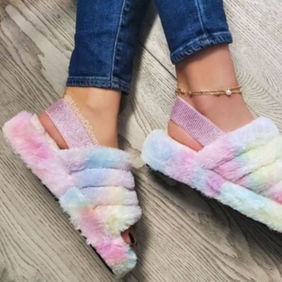 SOLD-pastel Rainbow Platform Sandals - Picture 7 of 7